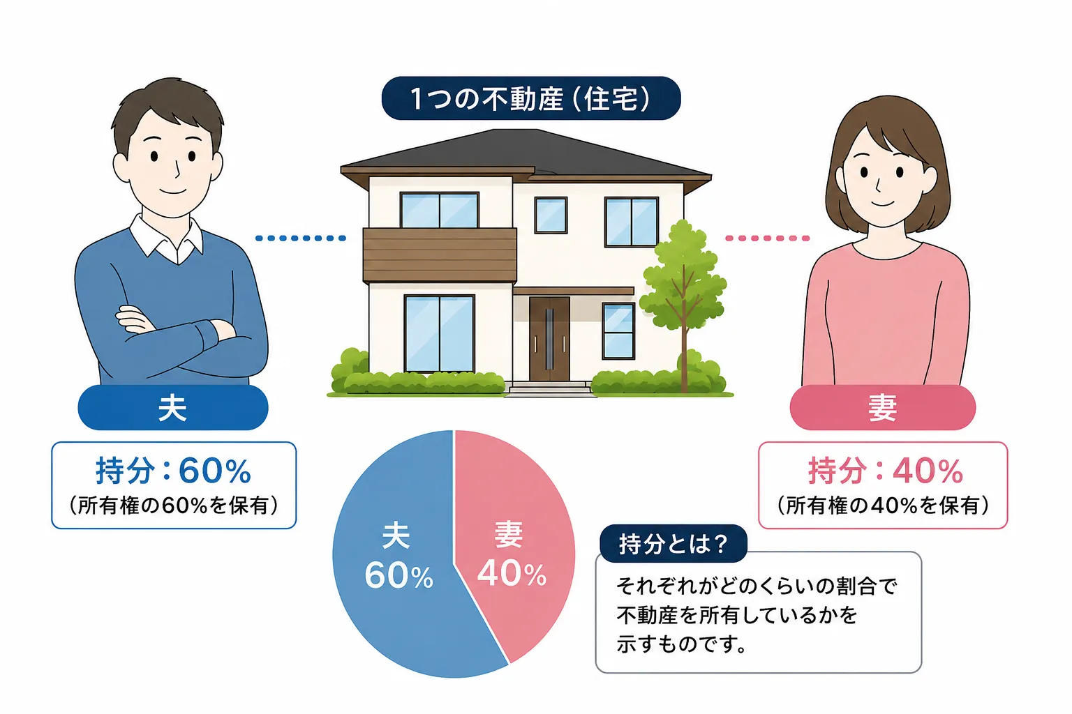 共有不動産 持分 夫婦 ケース 住宅ローン